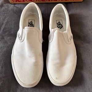 White Slip On Vans (men’s 10.5)